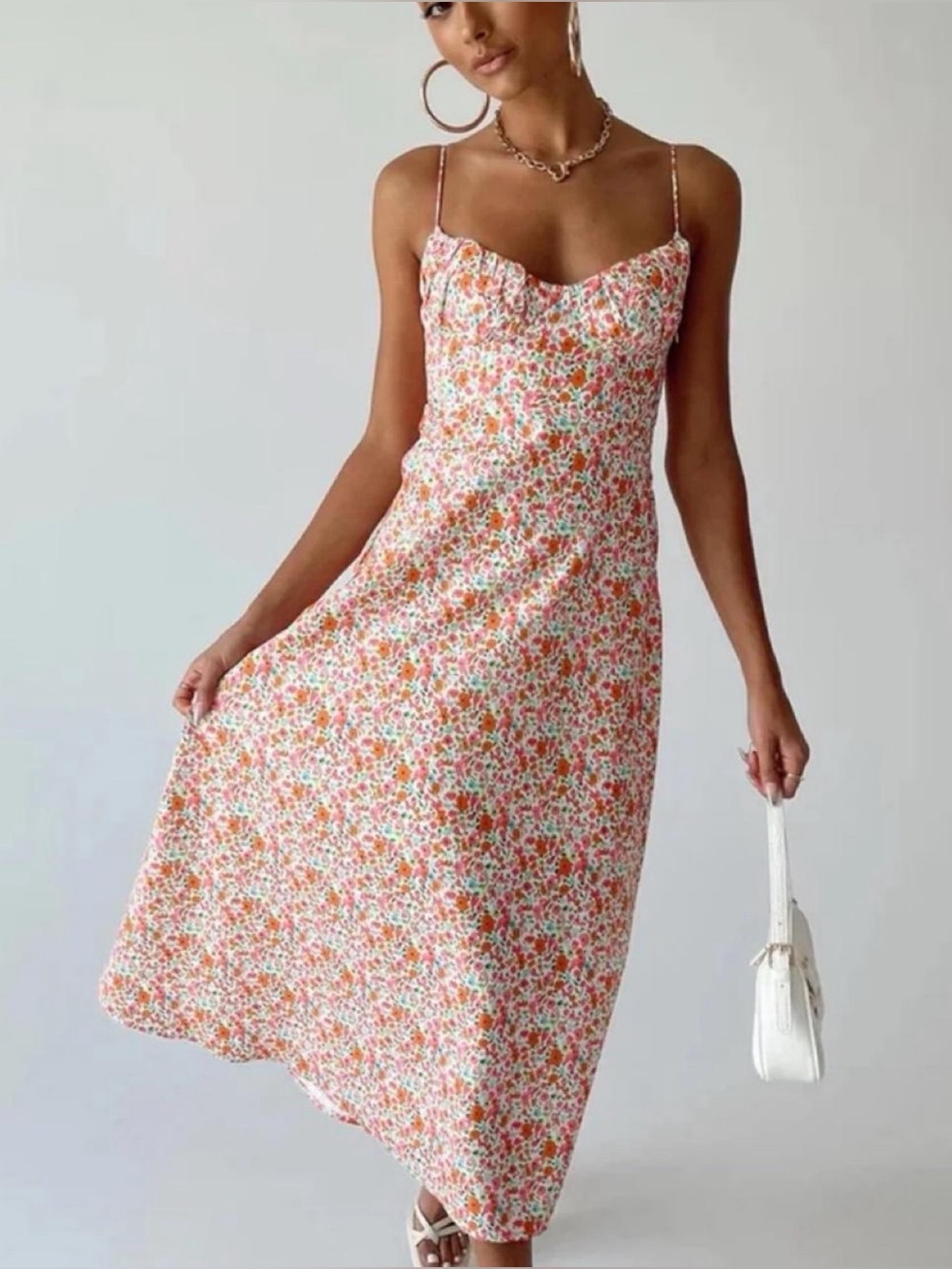 Princess Polly Amara Floral Midi Dress Women’s Size 4